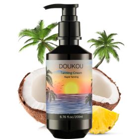 Tanning Cream, Natural Coconut Oil Self Tanner Lotion, Long Lasting Moisturizing Sun Tanning Lotion For Smooth Soft Bronzed Skin, 200ml