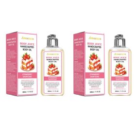 Only Supports Self Pickup With Waybill Amococo Strawberry Shortcake Body Juice Oil, 220ml Handcrafted Moisturizing Body Oil For Dry Skin, Long-La (Option: 440ml)