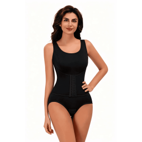 Women's Must-Have Tummy Control Bodysuit Shapewear - Waist Trainer, Butt Lifter & Seamless Compression Faja, Open Crotch (Color: black, size: XL)