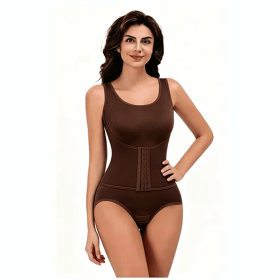 Women's Must-Have Tummy Control Bodysuit Shapewear - Waist Trainer, Butt Lifter & Seamless Compression Faja, Open Crotch (Color: COFFEE, size: M)