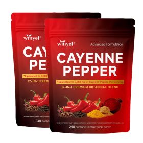 Chili pepper softgel supplement to support leg vein, heart, and vascular health. Contains vitamins C, D3, and K2, as well as extracts of grape se (QTY: 2 PCS)