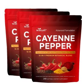 Chili pepper softgel supplement to support leg vein, heart, and vascular health. Contains vitamins C, D3, and K2, as well as extracts of grape se (QTY: 3 PCS)